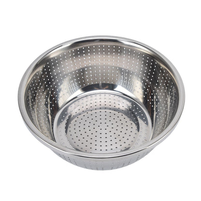 Vegetable Washing Basket Rustproof Multifunction Stainless Steel Colander for Kitchen Household Silver30cm V1294-YM0523-3118220035717