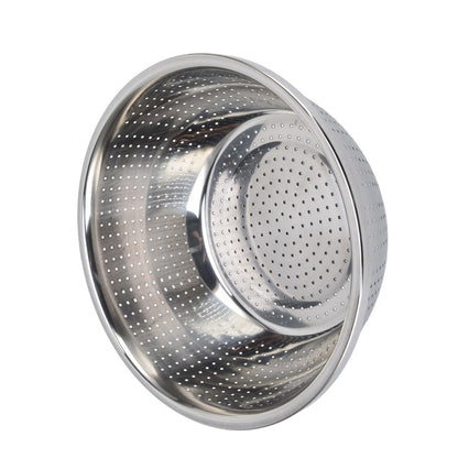 Vegetable Washing Basket Rustproof Multifunction Stainless Steel Colander for Kitchen Household Silver30cm V1294-YM0523-3118220035717
