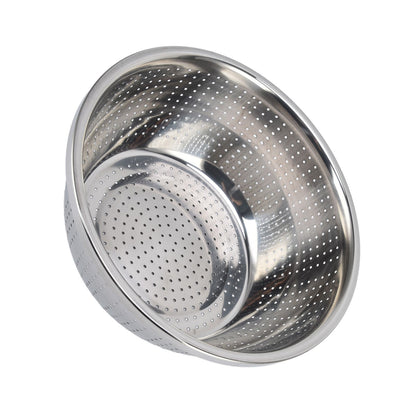 Vegetable Washing Basket Rustproof Multifunction Stainless Steel Colander for Kitchen Household Silver30cm V1294-YM0523-3118220035717