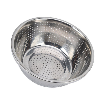 Vegetable Washing Basket Rustproof Multifunction Stainless Steel Colander for Kitchen Household Silver30cm V1294-YM0523-3118220035717