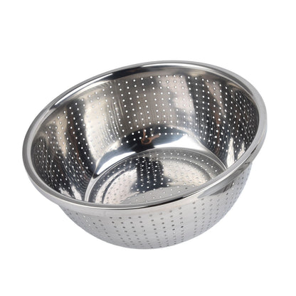 Vegetable Washing Basket Rustproof Multifunction Stainless Steel Colander for Kitchen Household Silver30cm V1294-YM0523-3118220035717