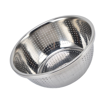 Vegetable Washing Basket Rustproof Multifunction Stainless Steel Colander for Kitchen Household Silver30cm V1294-YM0523-3118220035717