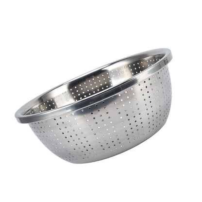 Vegetable Washing Basket Rustproof Multifunction Stainless Steel Colander for Kitchen Household Silver30cm V1294-YM0523-3118220035717