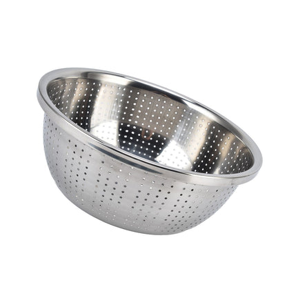 Vegetable Washing Basket Rustproof Multifunction Stainless Steel Colander for Kitchen Household Silver30cm V1294-YM0523-3118220035717