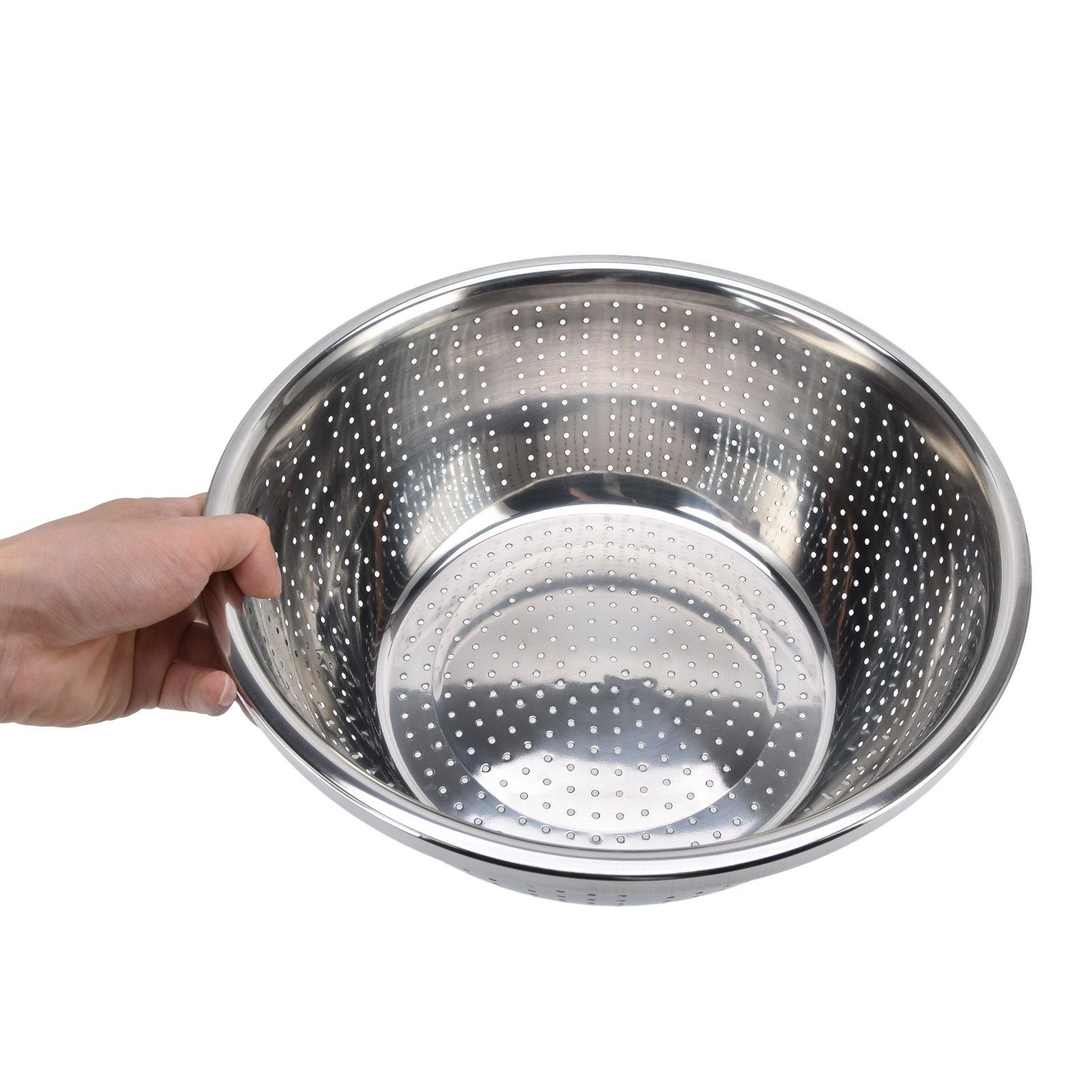 Vegetable Washing Basket Rustproof Multifunction Stainless Steel Colander for Kitchen Household Silver30cm V1294-YM0523-3118220035717