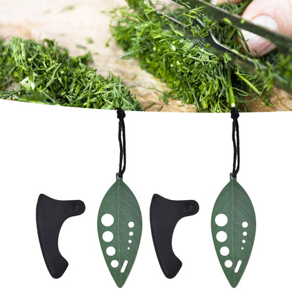Herb Stripper Multifunctional 9 Holes Stainless Steel Vegetable Leaf Remover with Protective Holder V1294-YM0523-3118220036211