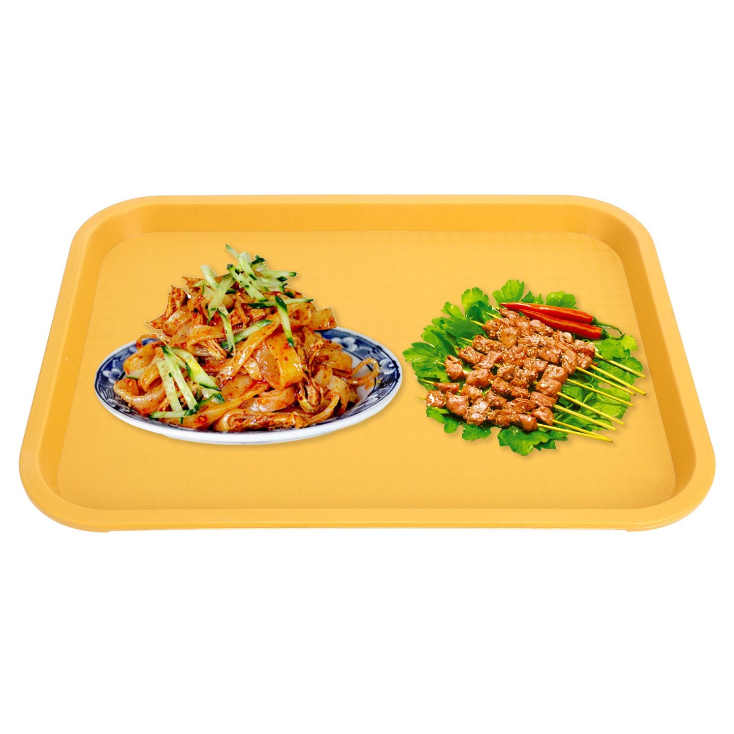 Fast Food Tray PP Rectangular Thick Slip Resistant Multi Purpose Food Service Tray for Restaurant V1294-YM0523-3118220038111