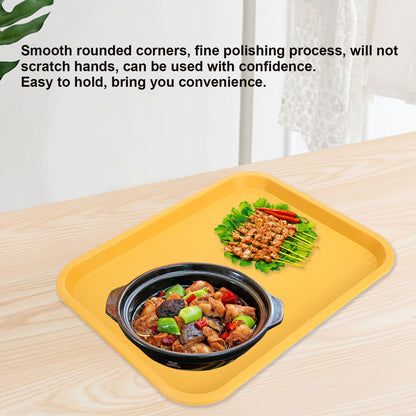 Fast Food Tray PP Rectangular Thick Slip Resistant Multi Purpose Food Service Tray for Restaurant V1294-YM0523-3118220038111