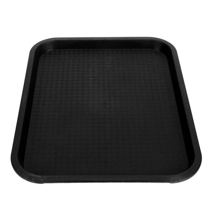 Fast Food Tray PP Rectangular Thick Slip Resistant Multi Purpose Food Service Tray for Restaurant CanteenBlack V1294-YM0523-3118220038112