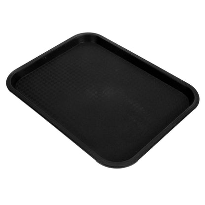 Fast Food Tray PP Rectangular Thick Slip Resistant Multi Purpose Food Service Tray for Restaurant CanteenBlack V1294-YM0523-3118220038112