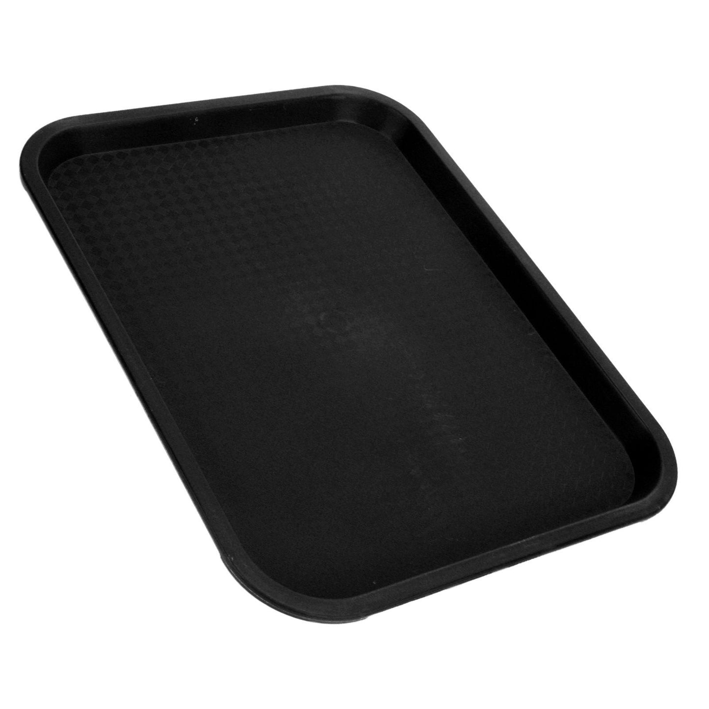 Fast Food Tray PP Rectangular Thick Slip Resistant Multi Purpose Food Service Tray for Restaurant CanteenBlack V1294-YM0523-3118220038112