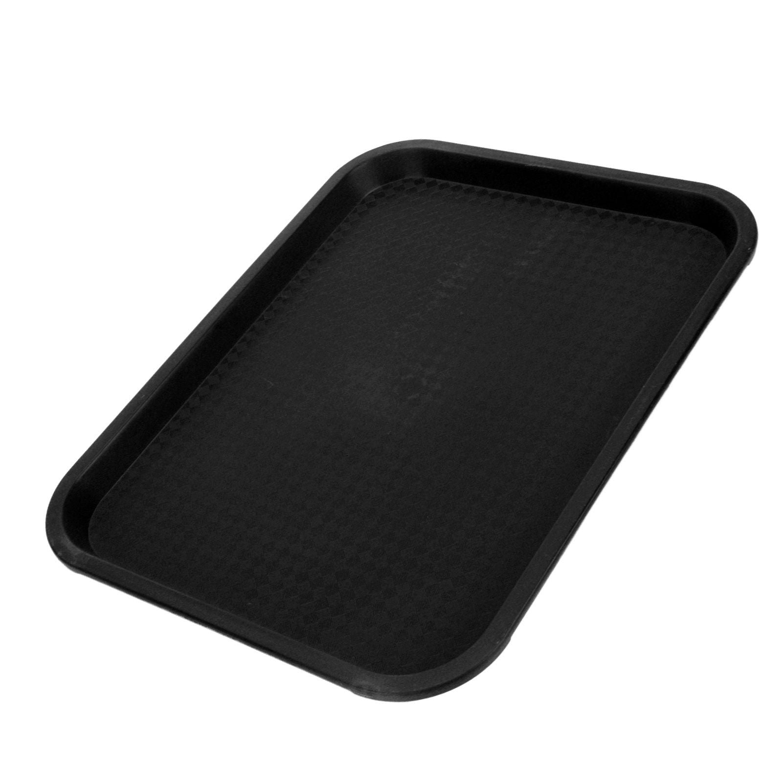 Fast Food Tray PP Rectangular Thick Slip Resistant Multi Purpose Food Service Tray for Restaurant CanteenBlack V1294-YM0523-3118220038112