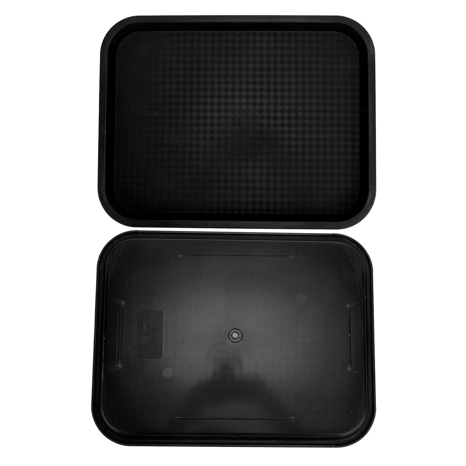 Fast Food Tray PP Rectangular Thick Slip Resistant Multi Purpose Food Service Tray for Restaurant CanteenBlack V1294-YM0523-3118220038112