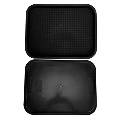 Fast Food Tray PP Rectangular Thick Slip Resistant Multi Purpose Food Service Tray for Restaurant CanteenBlack V1294-YM0523-3118220038112