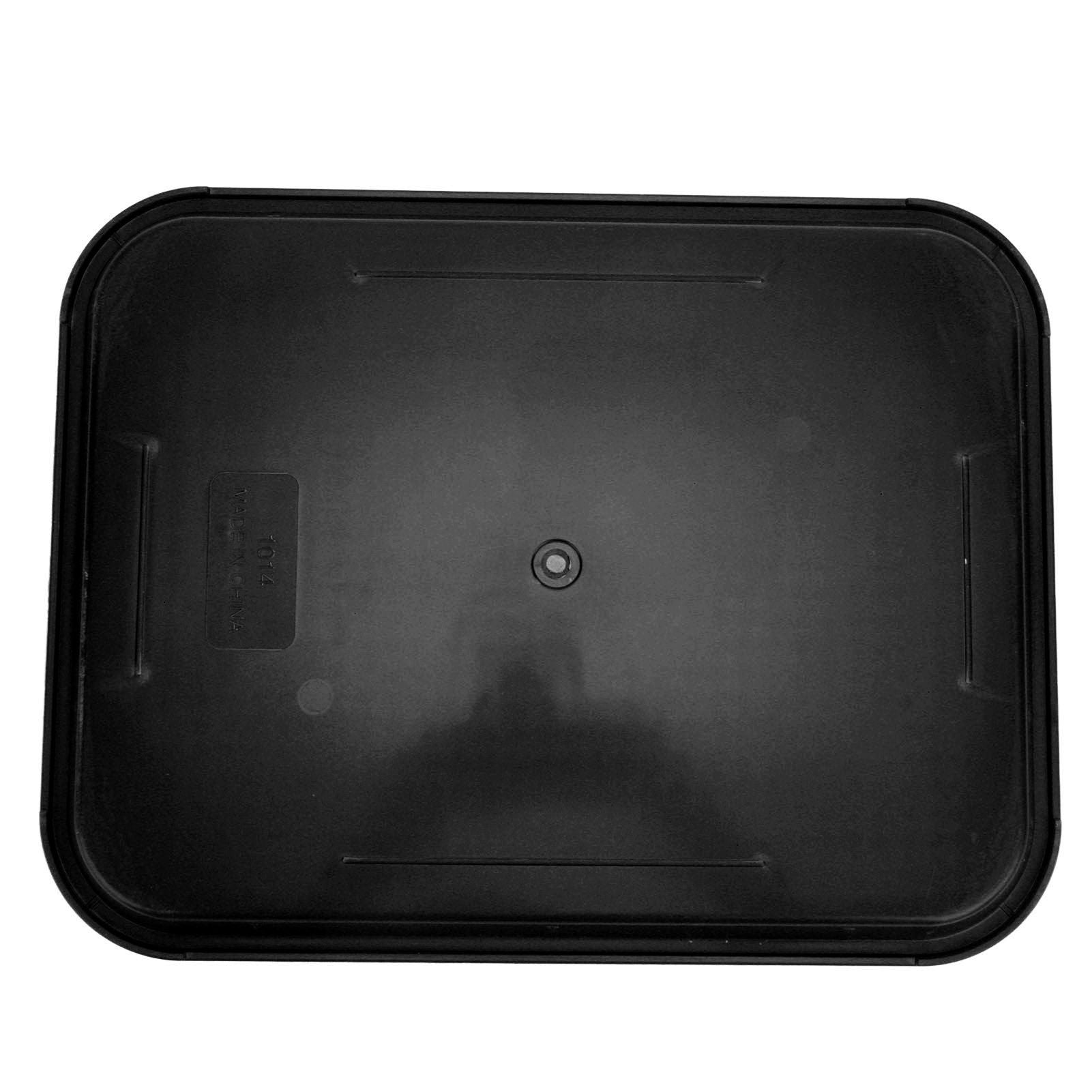 Fast Food Tray PP Rectangular Thick Slip Resistant Multi Purpose Food Service Tray for Restaurant CanteenBlack V1294-YM0523-3118220038112