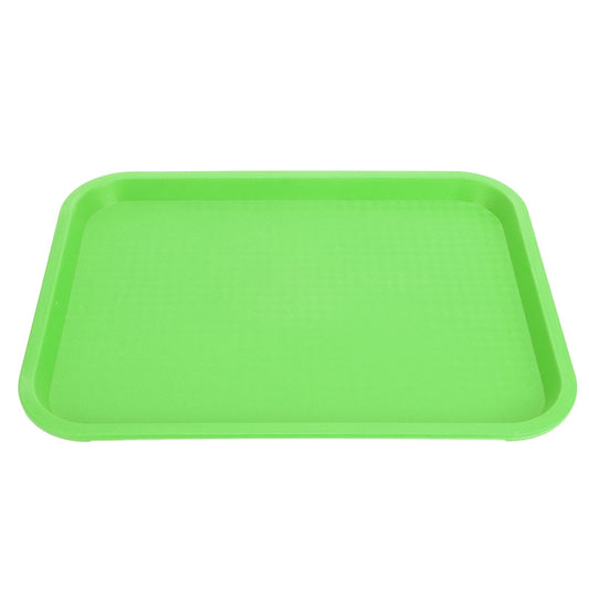 Fast Food Tray PP Rectangular Thick Slip Resistant Multi Purpose Food Service Tray for Restaurant CanteenGreen V1294-YM0523-3118220038113
