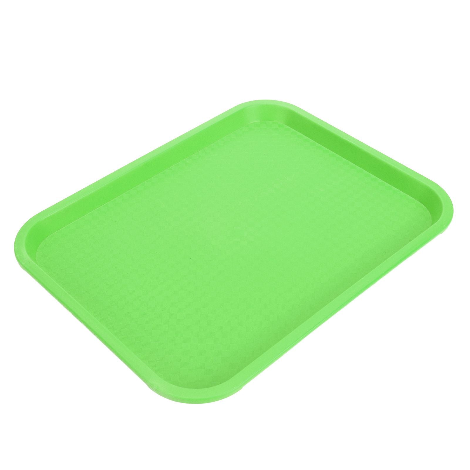 Fast Food Tray PP Rectangular Thick Slip Resistant Multi Purpose Food Service Tray for Restaurant CanteenGreen V1294-YM0523-3118220038113