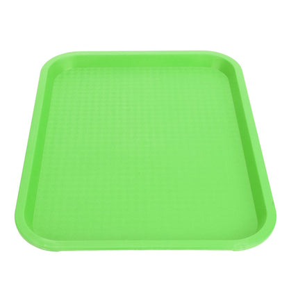 Fast Food Tray PP Rectangular Thick Slip Resistant Multi Purpose Food Service Tray for Restaurant CanteenGreen V1294-YM0523-3118220038113