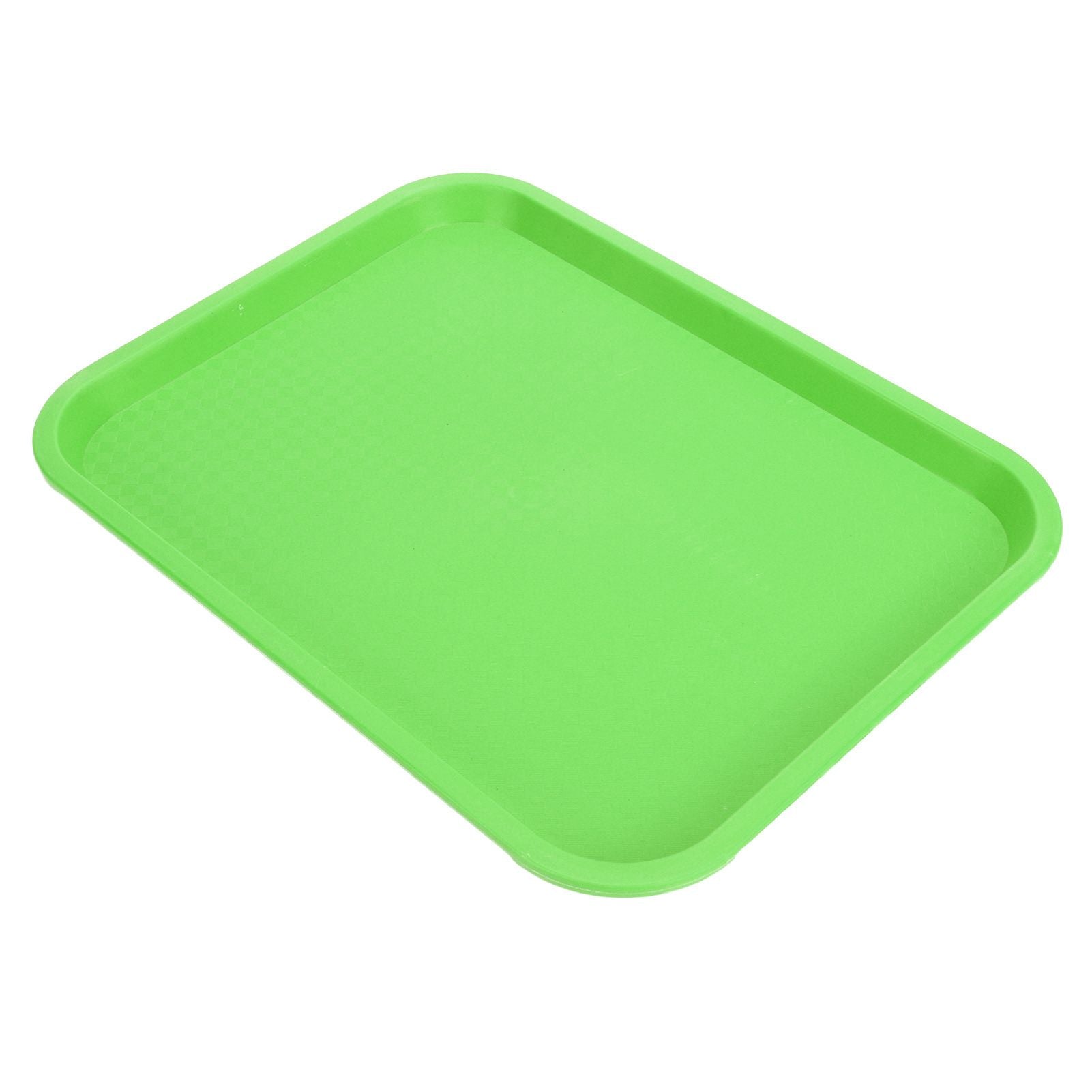 Fast Food Tray PP Rectangular Thick Slip Resistant Multi Purpose Food Service Tray for Restaurant CanteenGreen V1294-YM0523-3118220038113
