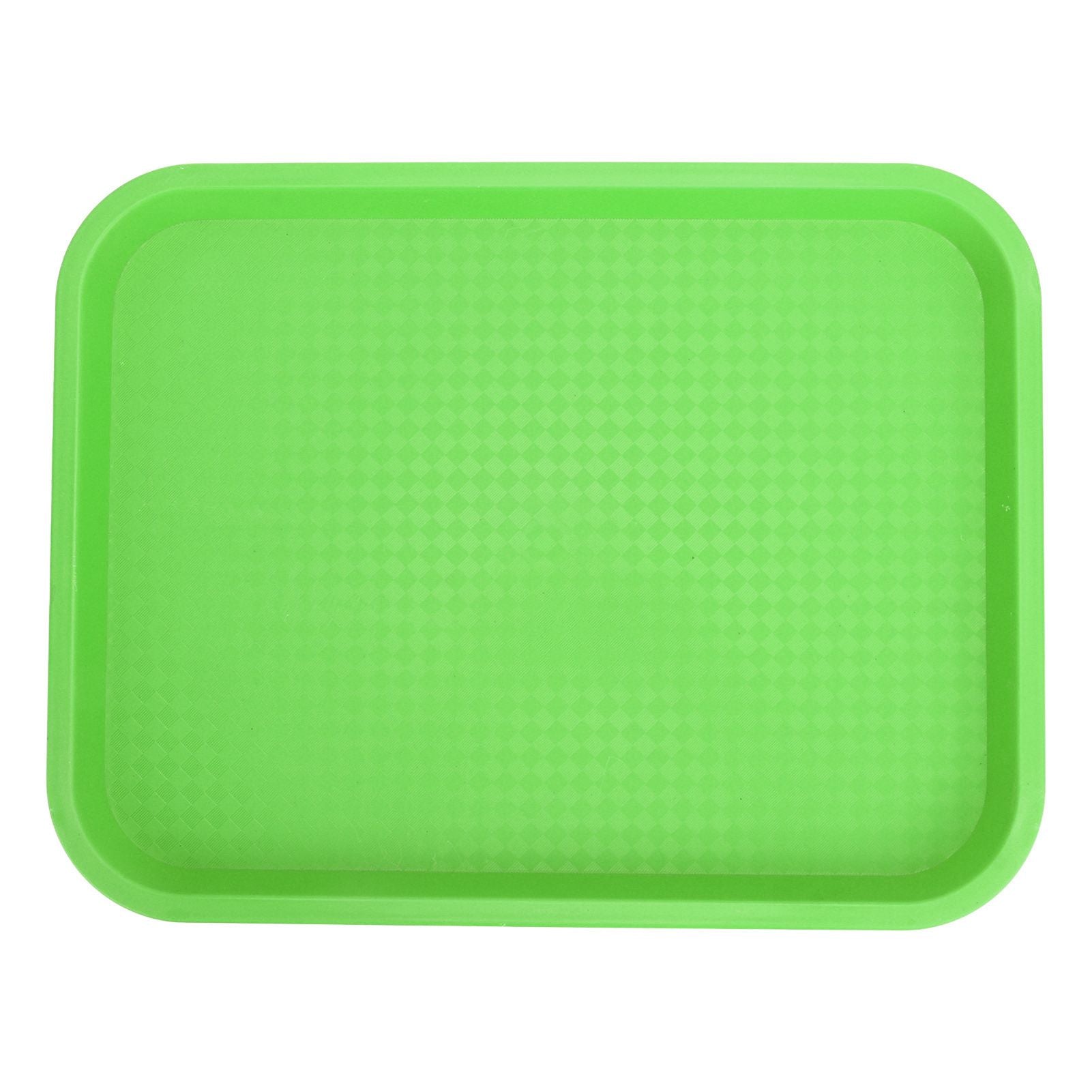 Fast Food Tray PP Rectangular Thick Slip Resistant Multi Purpose Food Service Tray for Restaurant CanteenGreen V1294-YM0523-3118220038113