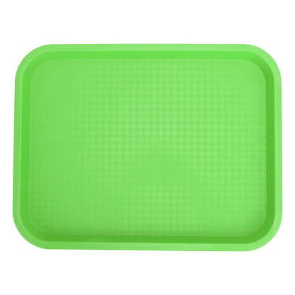 Fast Food Tray PP Rectangular Thick Slip Resistant Multi Purpose Food Service Tray for Restaurant CanteenGreen V1294-YM0523-3118220038113