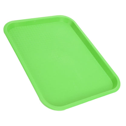 Fast Food Tray PP Rectangular Thick Slip Resistant Multi Purpose Food Service Tray for Restaurant CanteenGreen V1294-YM0523-3118220038113