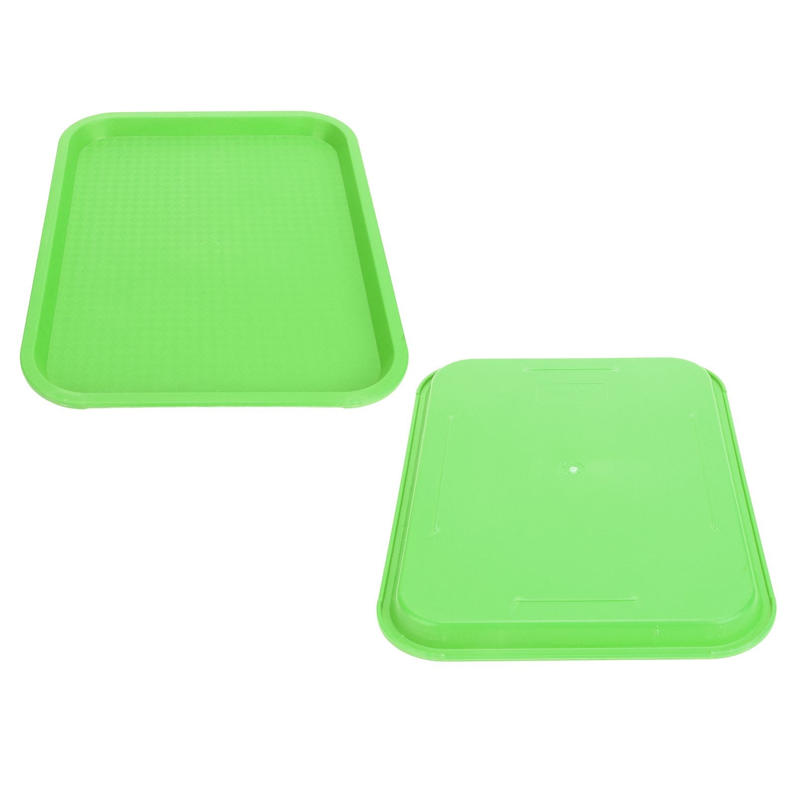 Fast Food Tray PP Rectangular Thick Slip Resistant Multi Purpose Food Service Tray for Restaurant CanteenGreen V1294-YM0523-3118220038113