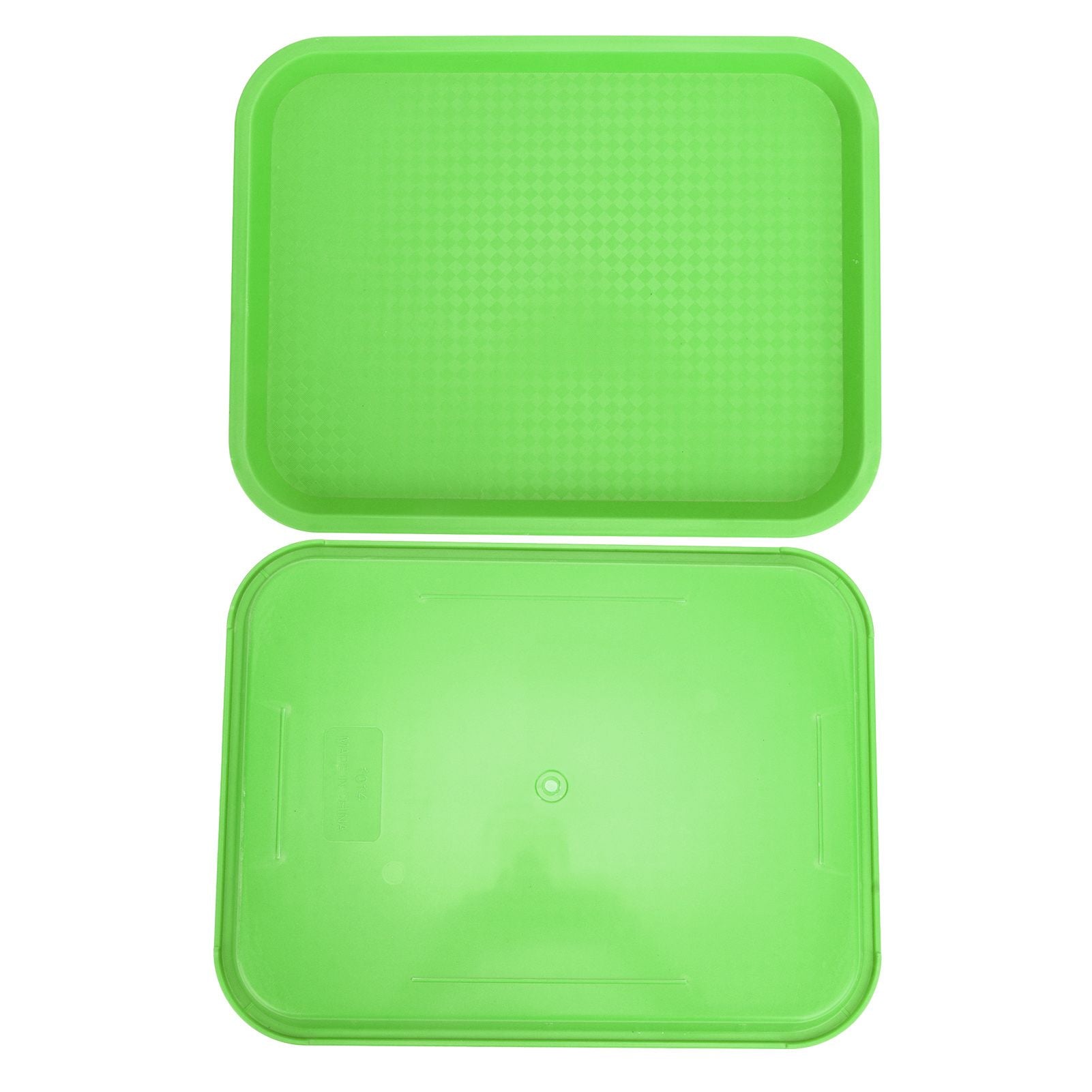 Fast Food Tray PP Rectangular Thick Slip Resistant Multi Purpose Food Service Tray for Restaurant CanteenGreen V1294-YM0523-3118220038113