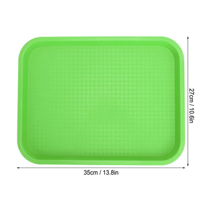 Fast Food Tray PP Rectangular Thick Slip Resistant Multi Purpose Food Service Tray for Restaurant CanteenGreen V1294-YM0523-3118220038113
