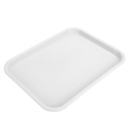 Fast Food Tray PP Rectangular Thick Slip Resistant Multi Purpose Food Service Tray for Restaurant CanteenWhite V1294-YM0523-3118220038114