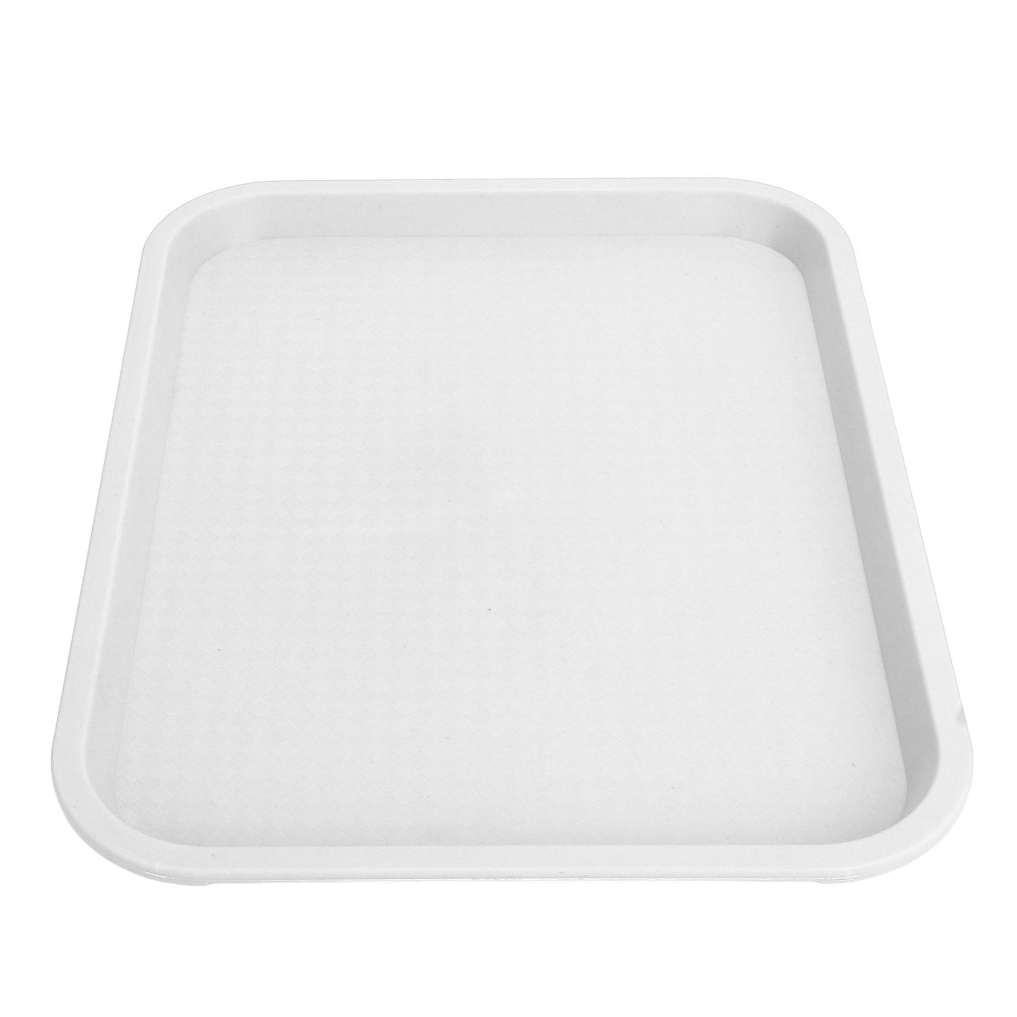 Fast Food Tray PP Rectangular Thick Slip Resistant Multi Purpose Food Service Tray for Restaurant CanteenWhite V1294-YM0523-3118220038114