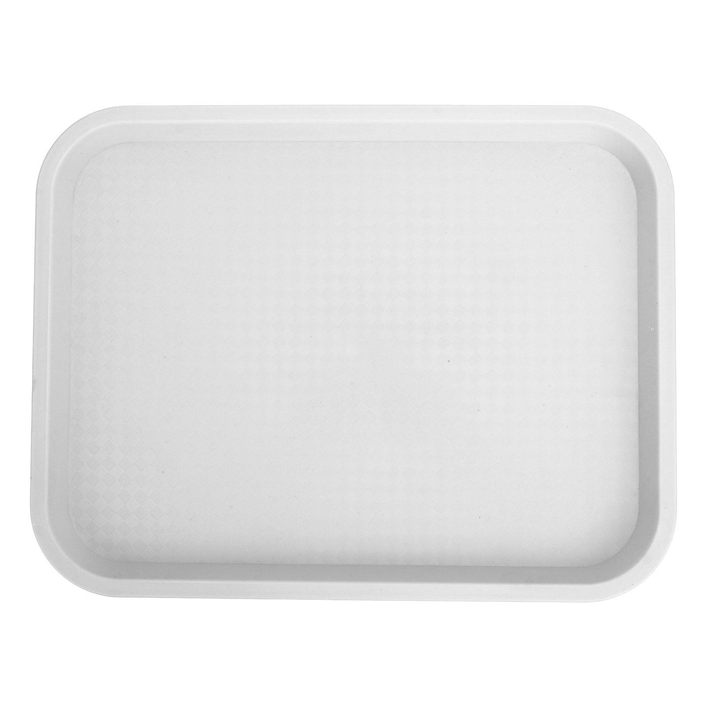 Fast Food Tray PP Rectangular Thick Slip Resistant Multi Purpose Food Service Tray for Restaurant CanteenWhite V1294-YM0523-3118220038114
