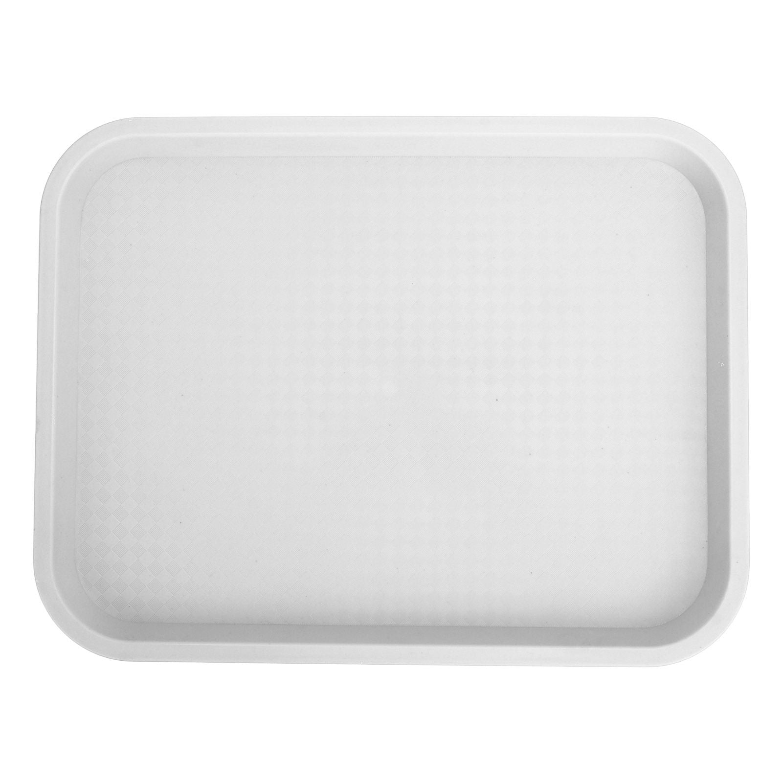 Fast Food Tray PP Rectangular Thick Slip Resistant Multi Purpose Food Service Tray for Restaurant CanteenWhite V1294-YM0523-3118220038114