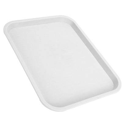 Fast Food Tray PP Rectangular Thick Slip Resistant Multi Purpose Food Service Tray for Restaurant CanteenWhite V1294-YM0523-3118220038114