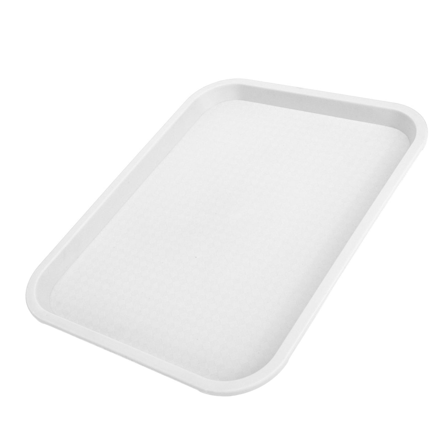 Fast Food Tray PP Rectangular Thick Slip Resistant Multi Purpose Food Service Tray for Restaurant CanteenWhite V1294-YM0523-3118220038114