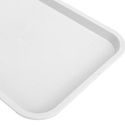 Fast Food Tray PP Rectangular Thick Slip Resistant Multi Purpose Food Service Tray for Restaurant CanteenWhite V1294-YM0523-3118220038114
