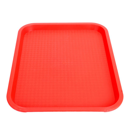Fast Food Tray PP Rectangular Thick Slip Resistant Multi Purpose Food Service Tray for Restaurant CanteenRed V1294-YM0523-3118220038115