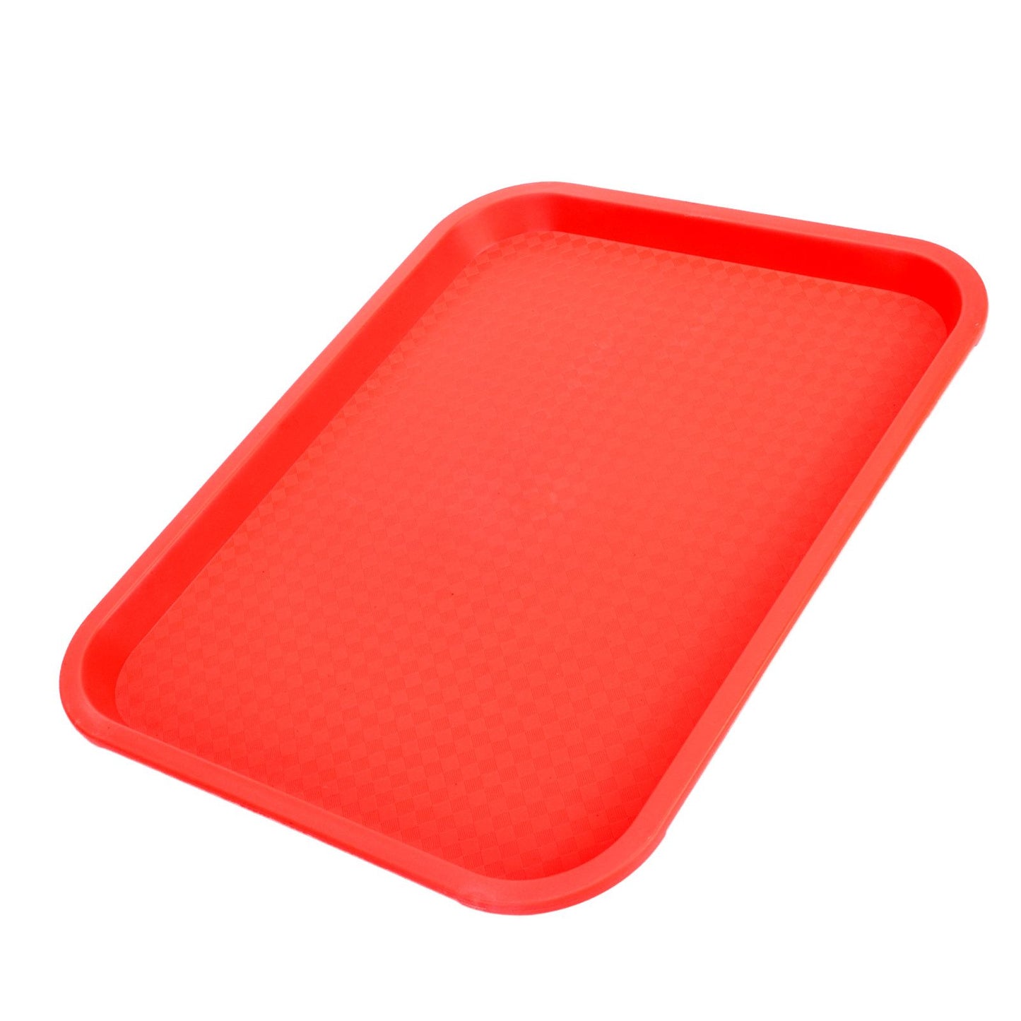 Fast Food Tray PP Rectangular Thick Slip Resistant Multi Purpose Food Service Tray for Restaurant CanteenRed V1294-YM0523-3118220038115