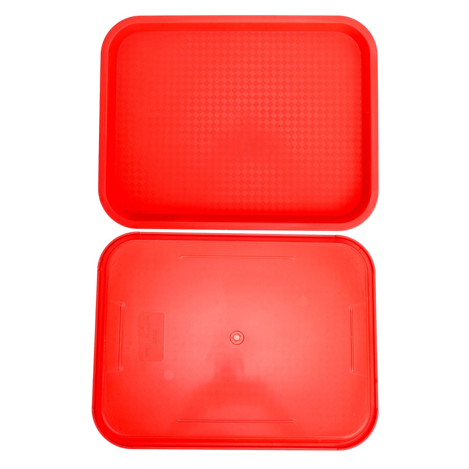 Fast Food Tray PP Rectangular Thick Slip Resistant Multi Purpose Food Service Tray for Restaurant CanteenRed V1294-YM0523-3118220038115
