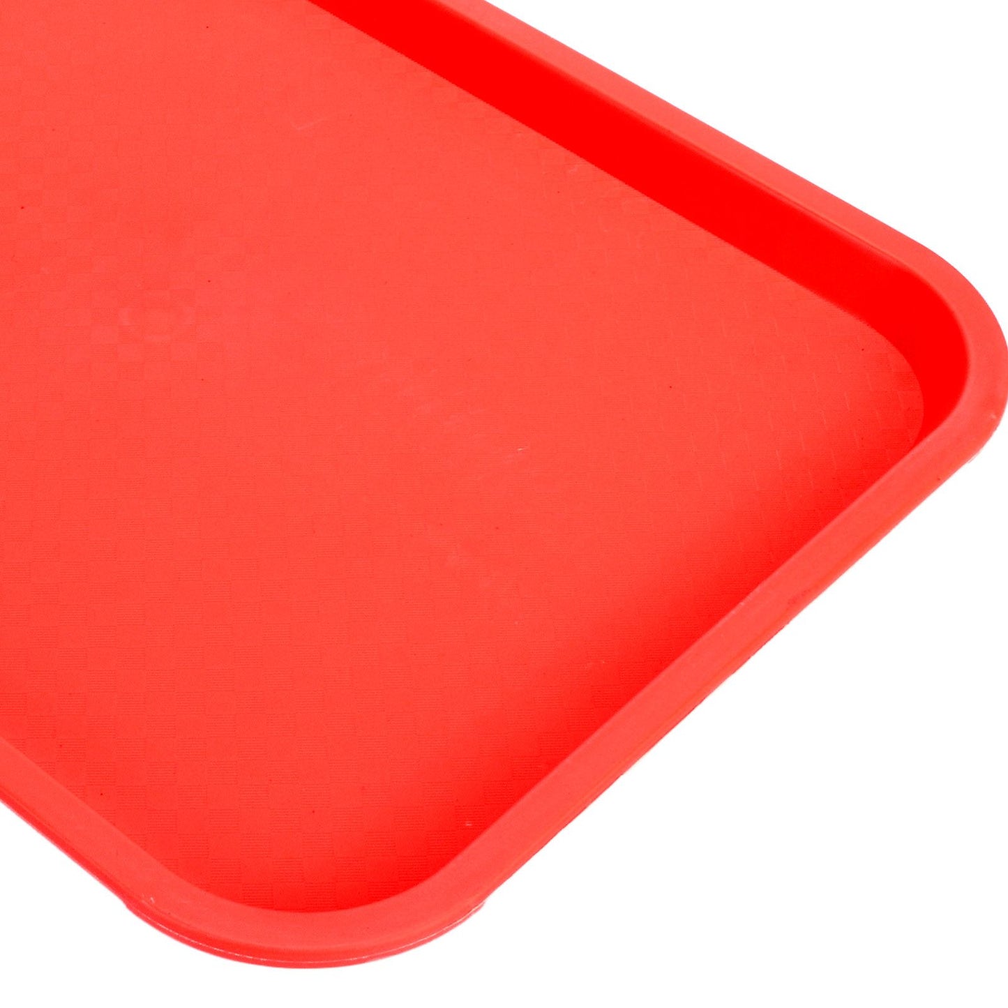 Fast Food Tray PP Rectangular Thick Slip Resistant Multi Purpose Food Service Tray for Restaurant CanteenRed V1294-YM0523-3118220038115