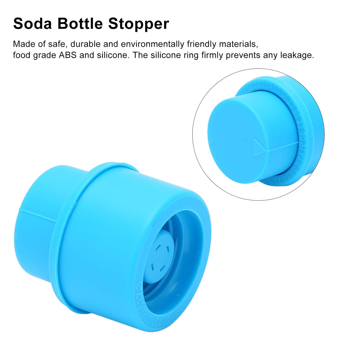 Soda Bottle Stopper Carbonated Drink Keeper Portable Carbon Dioxide Saver for Daily Use Blue V1294-YM0523-3118220039711
