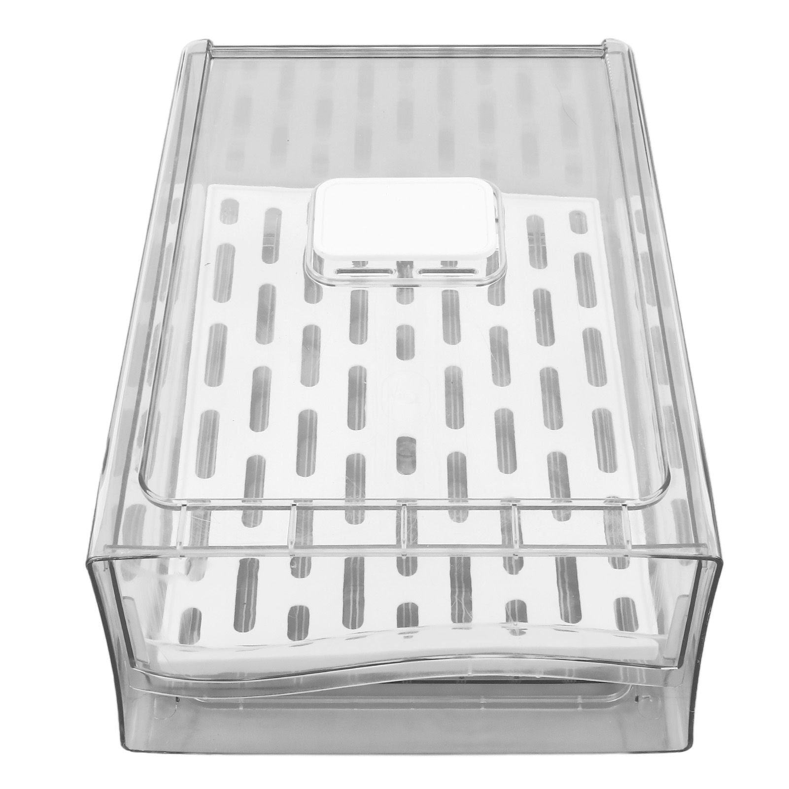 Refrigerator Storage Box Holder with Draining Plate Fruit Storage Container Preservation BoxL 11x20x30cm / V1294-YM0523-3118220040111