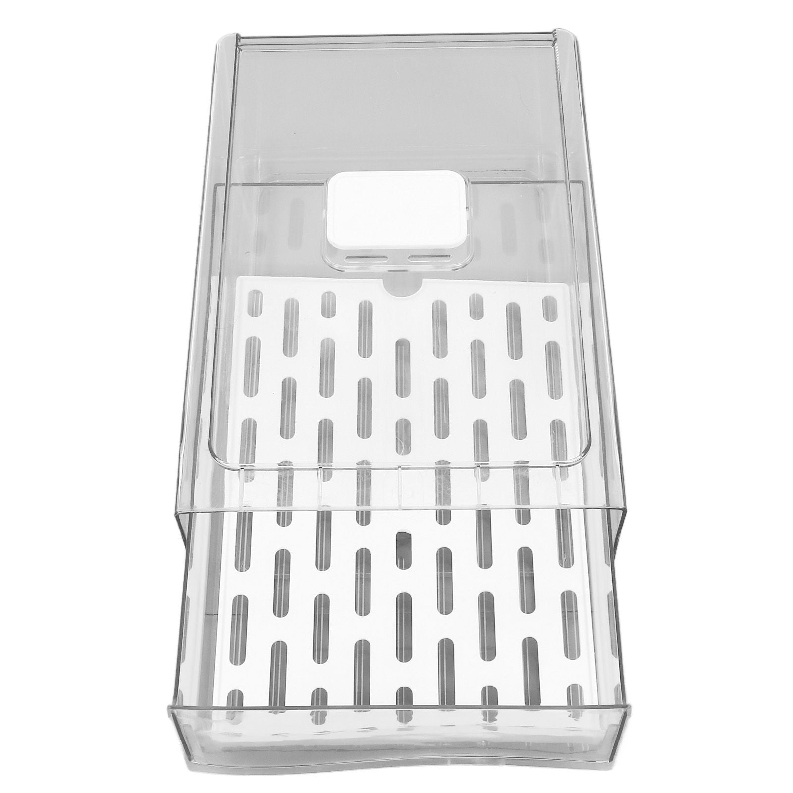 Refrigerator Storage Box Holder with Draining Plate Fruit Storage Container Preservation BoxL 11x20x30cm / V1294-YM0523-3118220040111