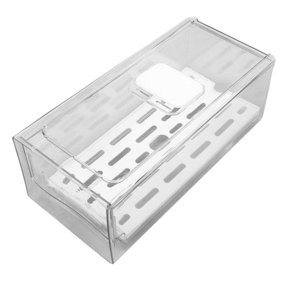 Refrigerator Storage Box Holder with Draining Plate Fruit Storage Container Preservation BoxS 11x14x30cm / V1294-YM0523-3118220040112