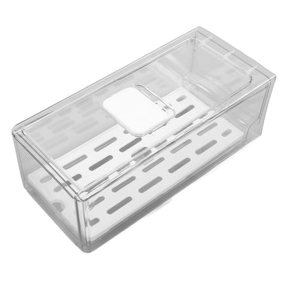 Refrigerator Storage Box Holder with Draining Plate Fruit Storage Container Preservation BoxS 11x14x30cm / V1294-YM0523-3118220040112