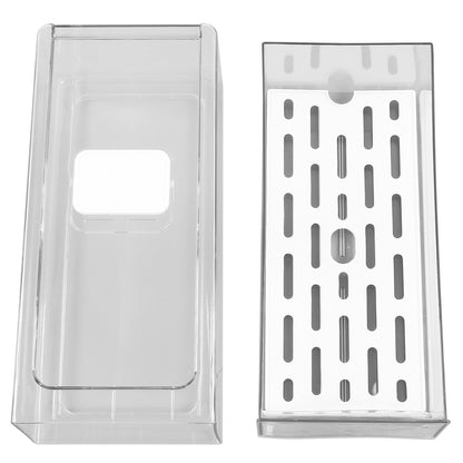 Refrigerator Storage Box Holder with Draining Plate Fruit Storage Container Preservation BoxS 11x14x30cm / V1294-YM0523-3118220040112