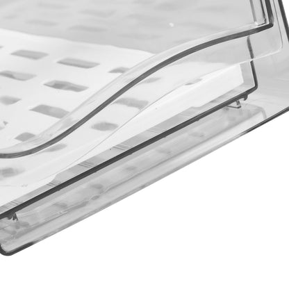 Refrigerator Storage Box Holder with Draining Plate Fruit Storage Container Preservation BoxS 11x14x30cm / V1294-YM0523-3118220040112