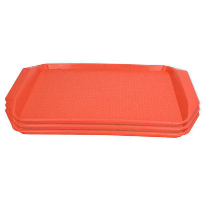 3PCS Colorful Food Tray Rectangle Thickened Binaural Plastic Tray Heat Resistance Stackable Cafeteria Trays V1294-YM0523-3118220042011