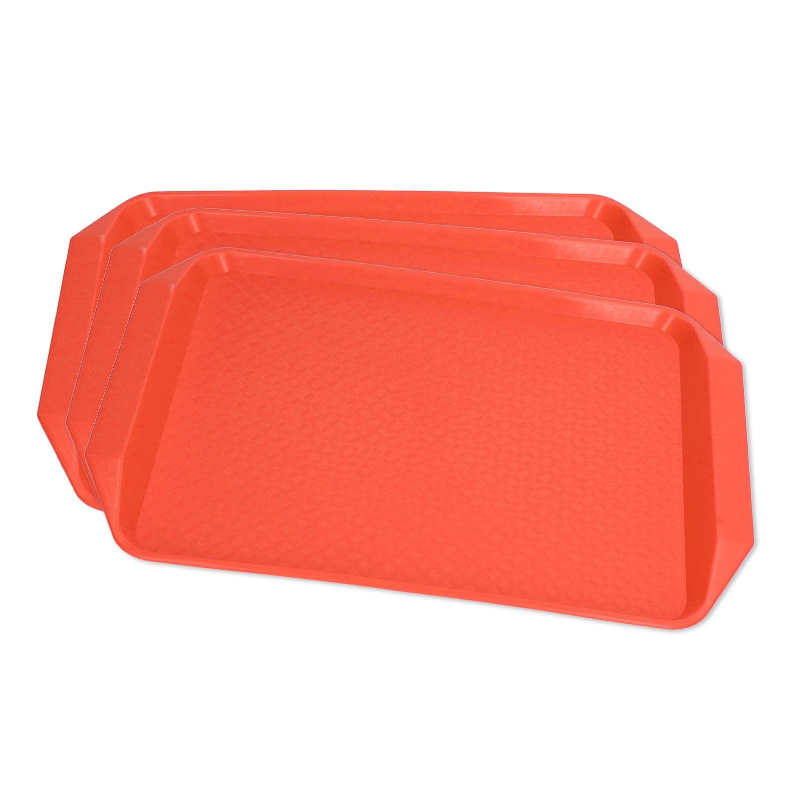 3PCS Colorful Food Tray Rectangle Thickened Binaural Plastic Tray Heat Resistance Stackable Cafeteria Trays V1294-YM0523-3118220042011