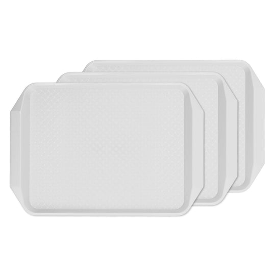 3PCS Colorful Food Tray Rectangle Thickened Binaural Plastic Tray Heat Resistance Stackable Cafeteria Trays V1294-YM0523-3118220042012